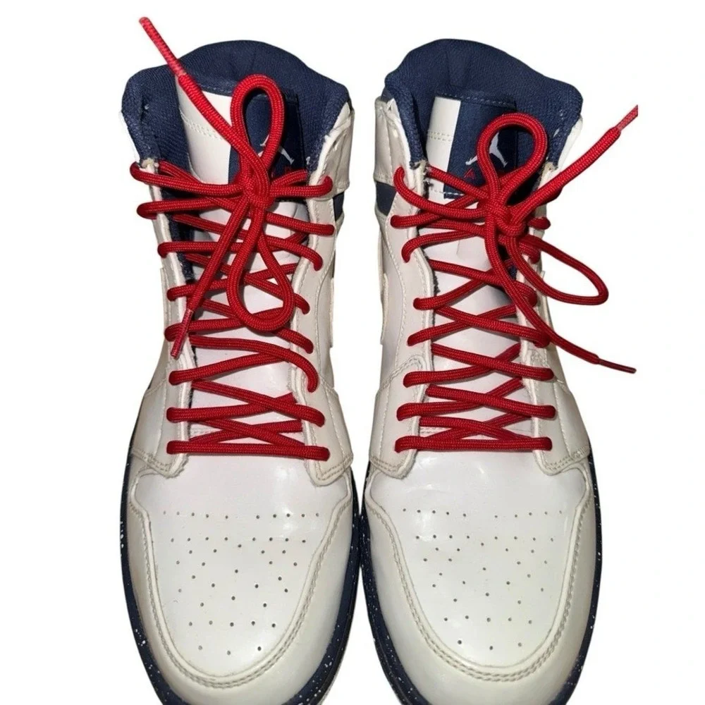 Nike Air Jordan 1 High Strap‎ Premier White Mens 10.5 Pre-Owned Shoes 375352-101